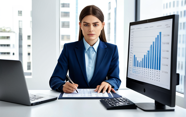 Dividend Analysis**

A professional financial analyst reviewing company reports at a bright, modern office desk. Charts displaying dividend yield and payout ratio are visible on the computer screen. She is wearing a modest business suit, fully clothed, appropriate attire. Safe for work, perfect anatomy, correct proportions, professional photography, high quality, family-friendly.

**