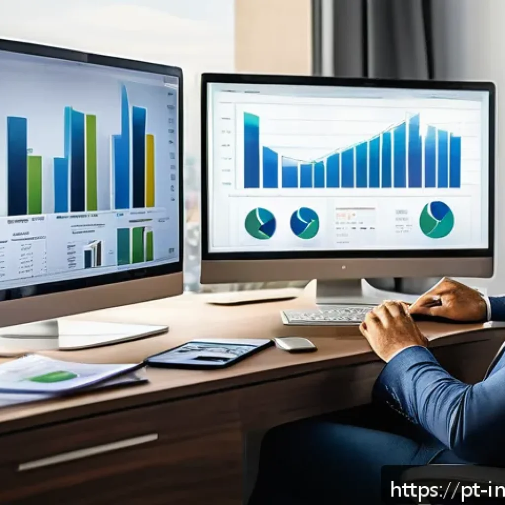 배당 성장 투자에 대한 개인적인 경험 공유 - A modern home office setting with a confident Brazilian investor reviewing financial charts and divi...