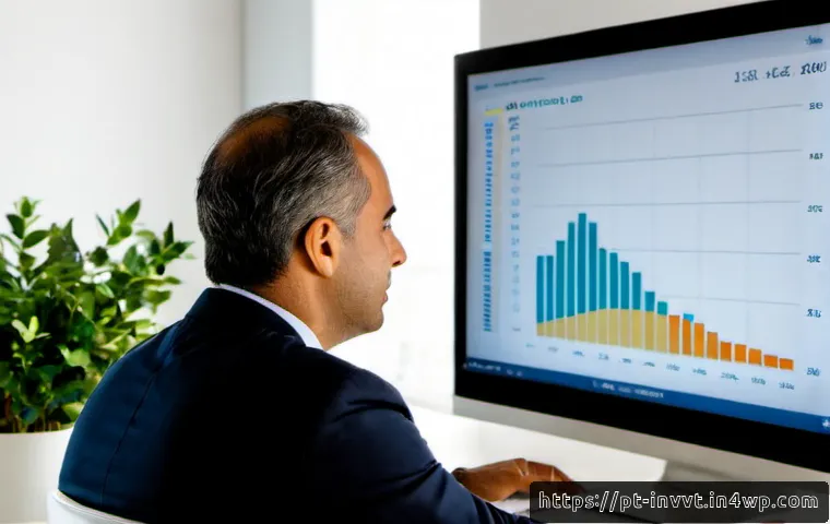 성장성 높은 배당주 찾는 방법 - Photorealistic Portuguese investor in a bright Lisbon apartment workspace, thoughtfully comparing tw...