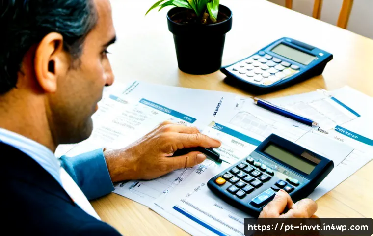 Home 17 배당 성장 투자와 배당금 지급 일정 - Photorealistic financial planning scene for dividend growth investing, a middle-aged Portuguese coup...